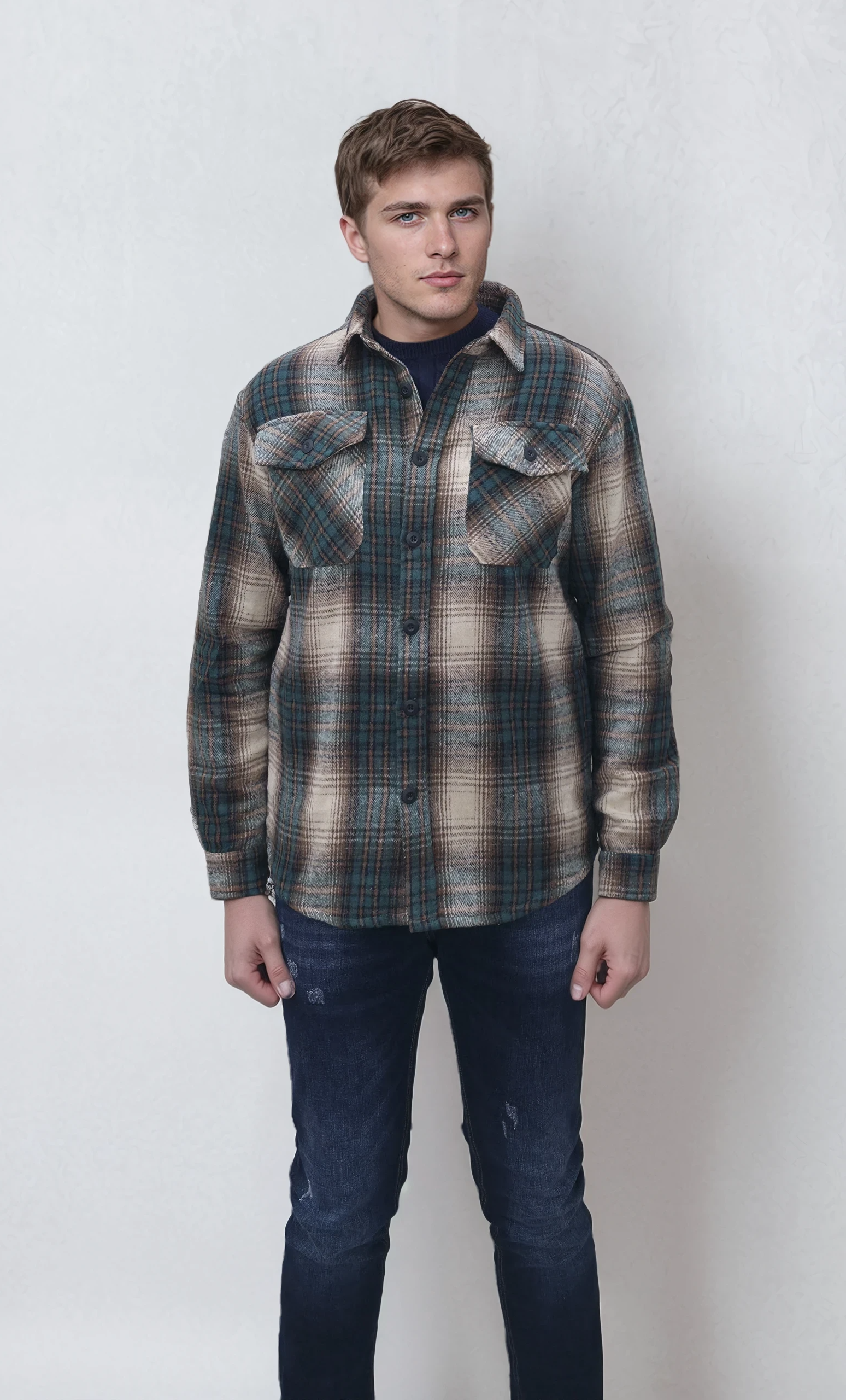 Καρό μακρυμάνικο πουκάμισο ανδρικό